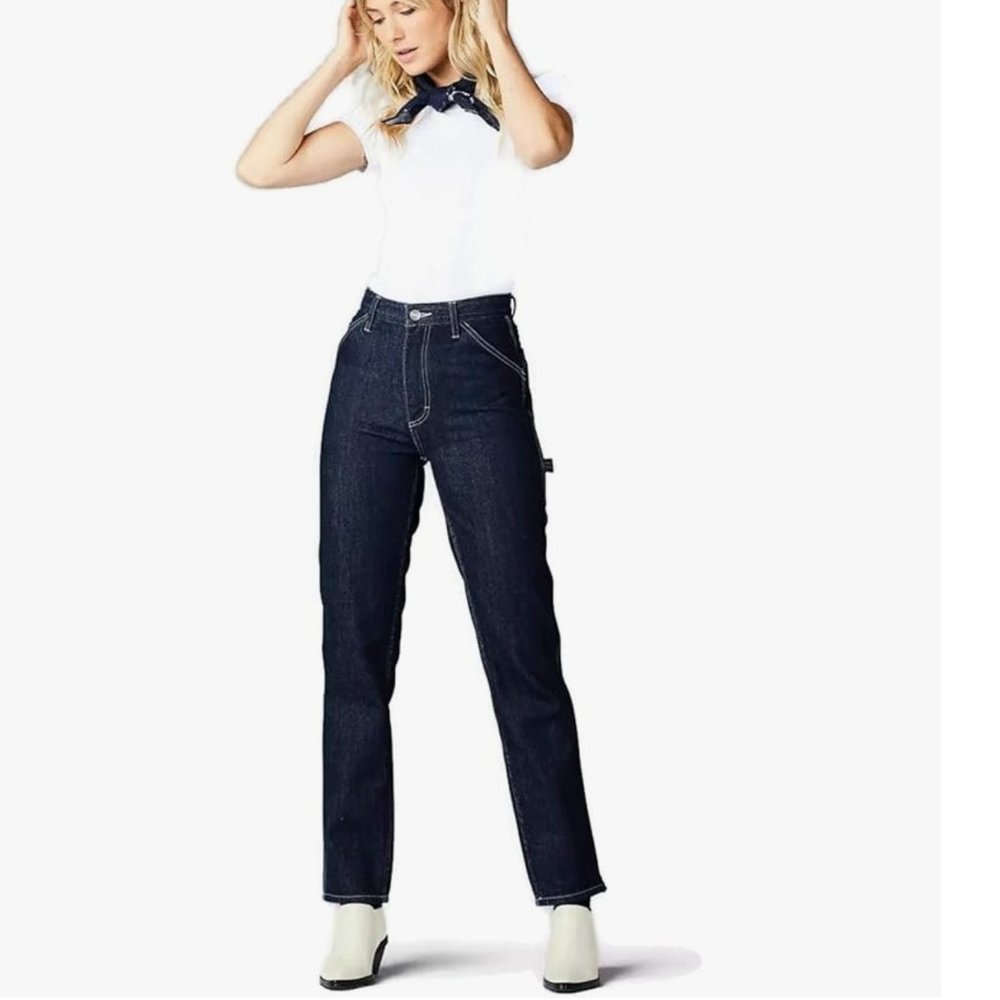 High Rise Ankle Blue Jeans